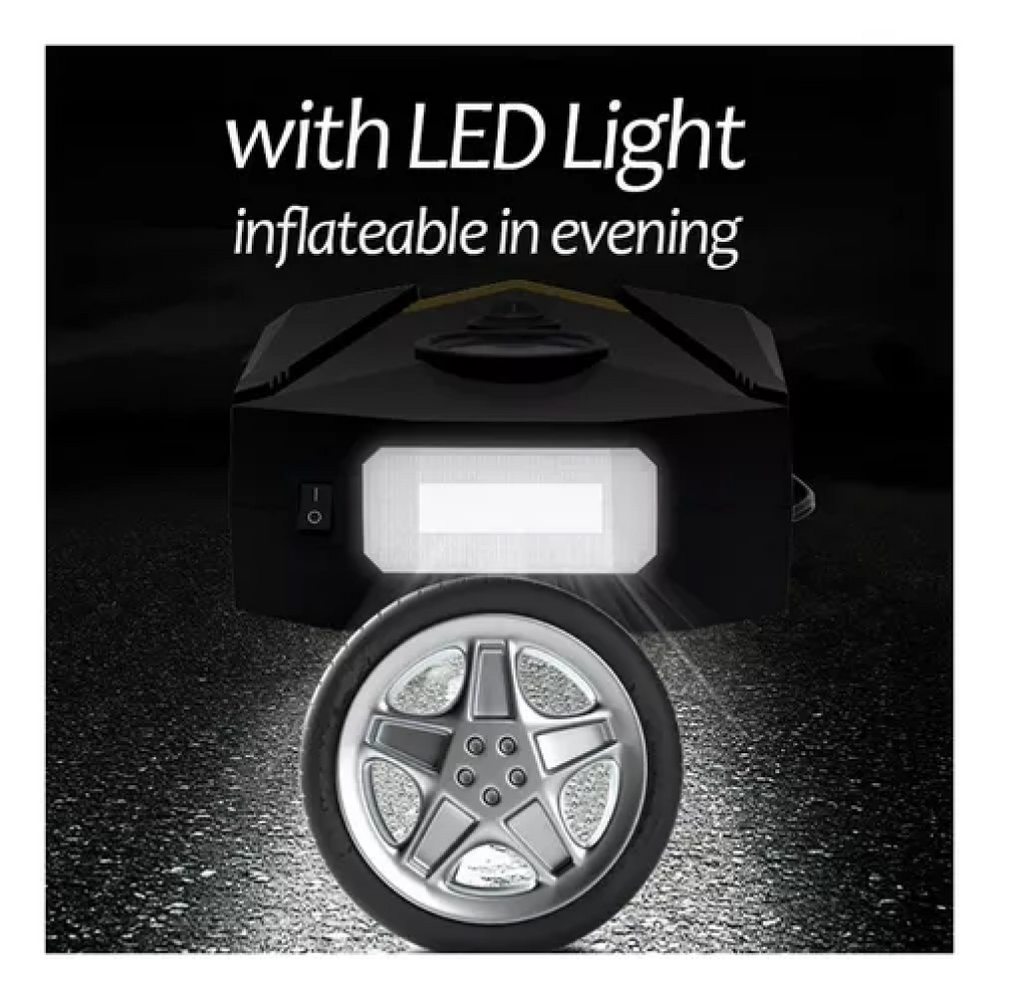 Minicompresor Portátil para Auto con Linterna – 12V