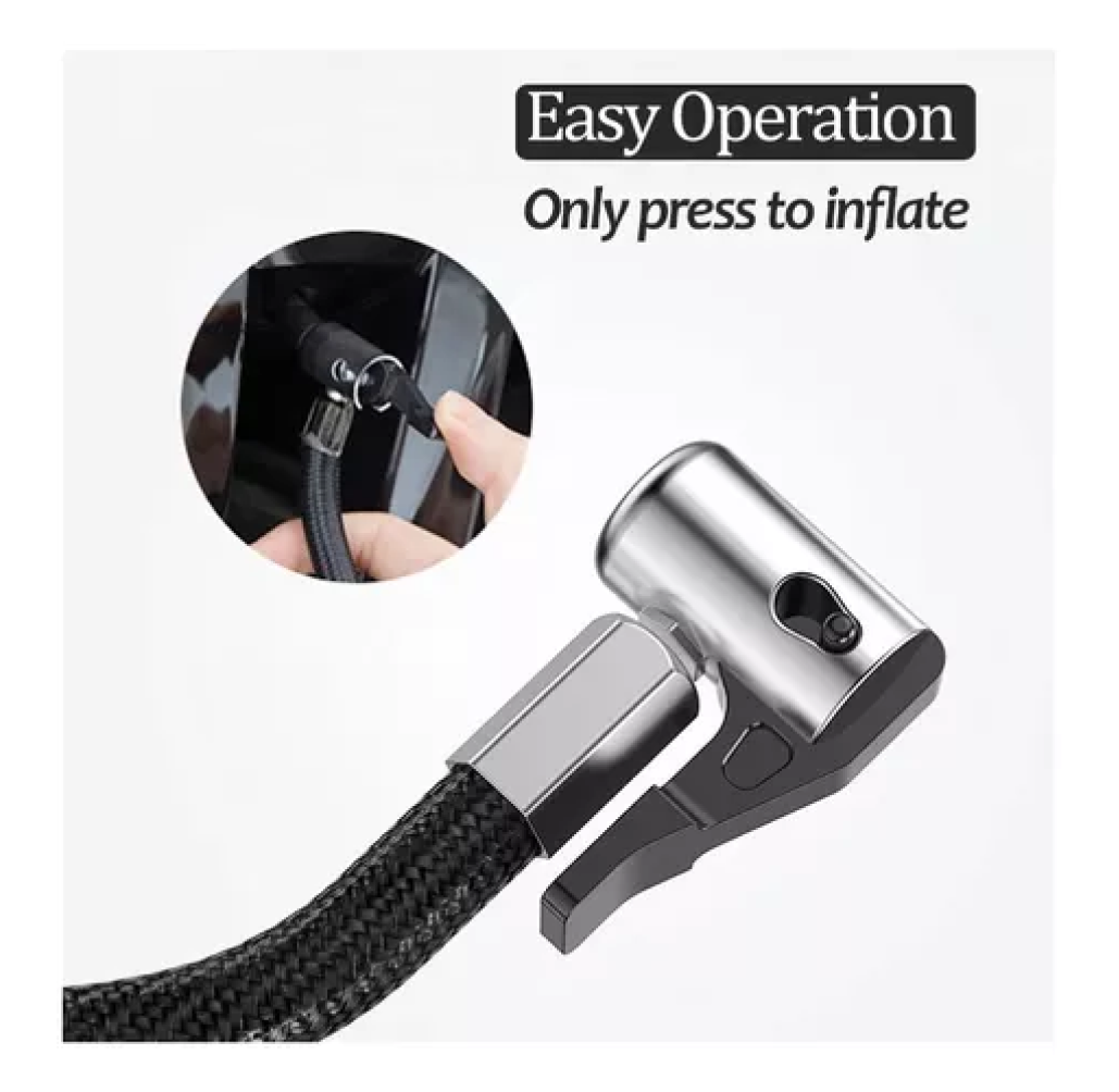 Minicompresor Portátil para Auto con Linterna – 12V